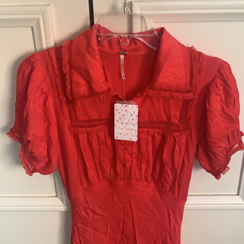 NWT Free People Cherry Crush Dress Extra Small - Picture 4 of 12
